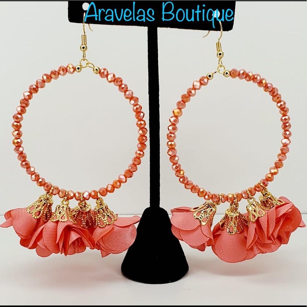 Crystal hoop earrings